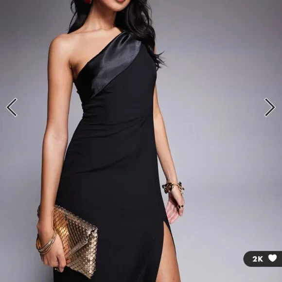 ASOS One Shoulder Dress - Black - Picture 1 of 3